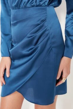 Trendyol Vrouwen Standaard Mouw Staande Kraag Omslag Jurk -Trendyo Trendy Winkel 800x1200 422