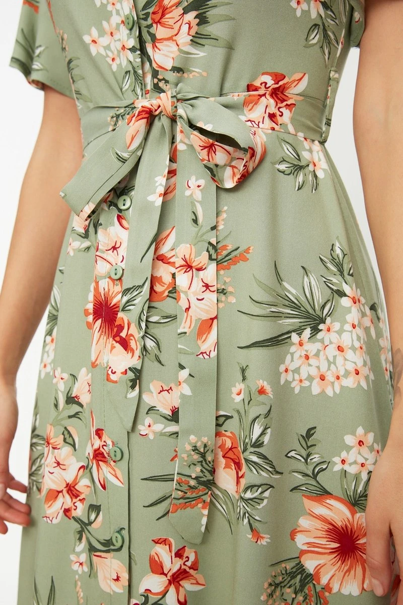 Trendyol Vrouwen Standaard Mouw Kraag Overhemdjurk Jurk 7 Trendyol Vrouwen Standaard Mouw Kraag Overhemdjurk Jurk - Afbeelding 5