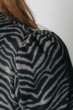 Colourful Rebel Rowan Zebra Jurk Zwart Dames - Slim Fit - Katoen - XL -Trendyo Trendy Winkel 800x1200 477