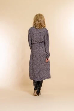 Geisha Jurk Shirtdress Grafische Floral Print 27845 20 Black/lilac Dames Maat - L -Trendyo Trendy Winkel 800x1200 495