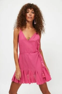 Trendyol Vrouwen Standaard Mouw V-hals A-lijn Jurk -Trendyo Trendy Winkel 800x1200 521