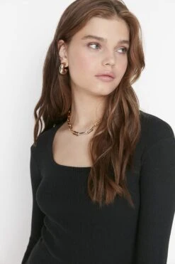 Trendyol Vrouwen Standaard Mouw Ronde Hals Bodycon Jurk -Trendyo Trendy Winkel 800x1200 573