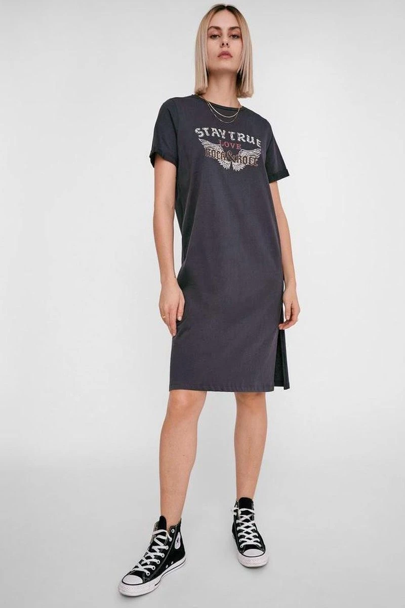 Noisy May NMHAZEL S/S T-SHIRT DRESS Dames Jurk - Maat XS 7 Noisy May NMHAZEL S/S T-SHIRT DRESS Dames Jurk - Maat XS - Afbeelding 5