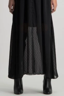 Colourful Rebel Ryan Tape Jurk Zwart Dames - Wijduitlopende Fit - Polyester - XS -Trendyo Trendy Winkel 800x1200 590