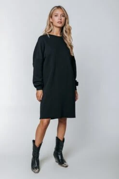 Colourful Rebel Art Eagle Jurk Zwart Dames - Loose Fit - Katoen - M