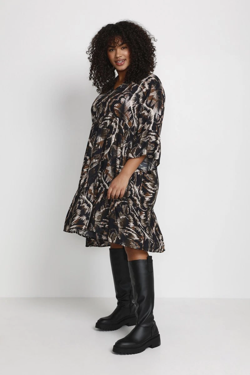 Kaffe Curve KCerin Ami Dress Dames Jurk - Maat 46 6 Kaffe Curve KCerin Ami Dress Dames Jurk - Maat 46 - Afbeelding 4