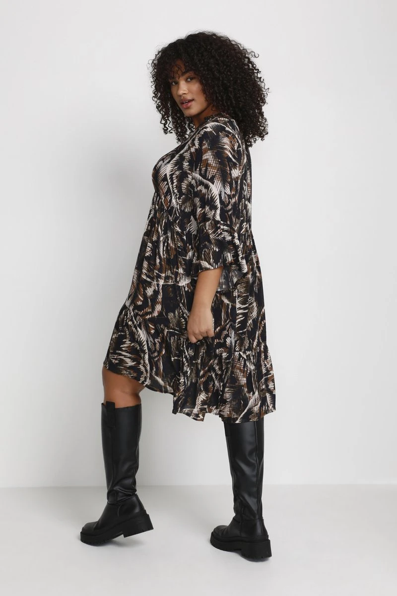 Kaffe Curve KCerin Ami Dress Dames Jurk - Maat 46 7 Kaffe Curve KCerin Ami Dress Dames Jurk - Maat 46 - Afbeelding 5