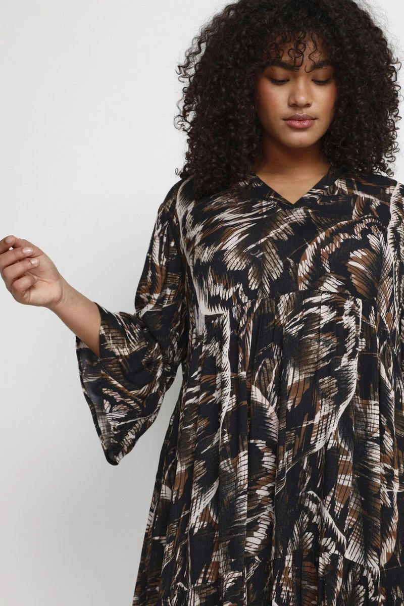 Kaffe Curve KCerin Ami Dress Dames Jurk - Maat 46 8 Kaffe Curve KCerin Ami Dress Dames Jurk - Maat 46 - Afbeelding 6