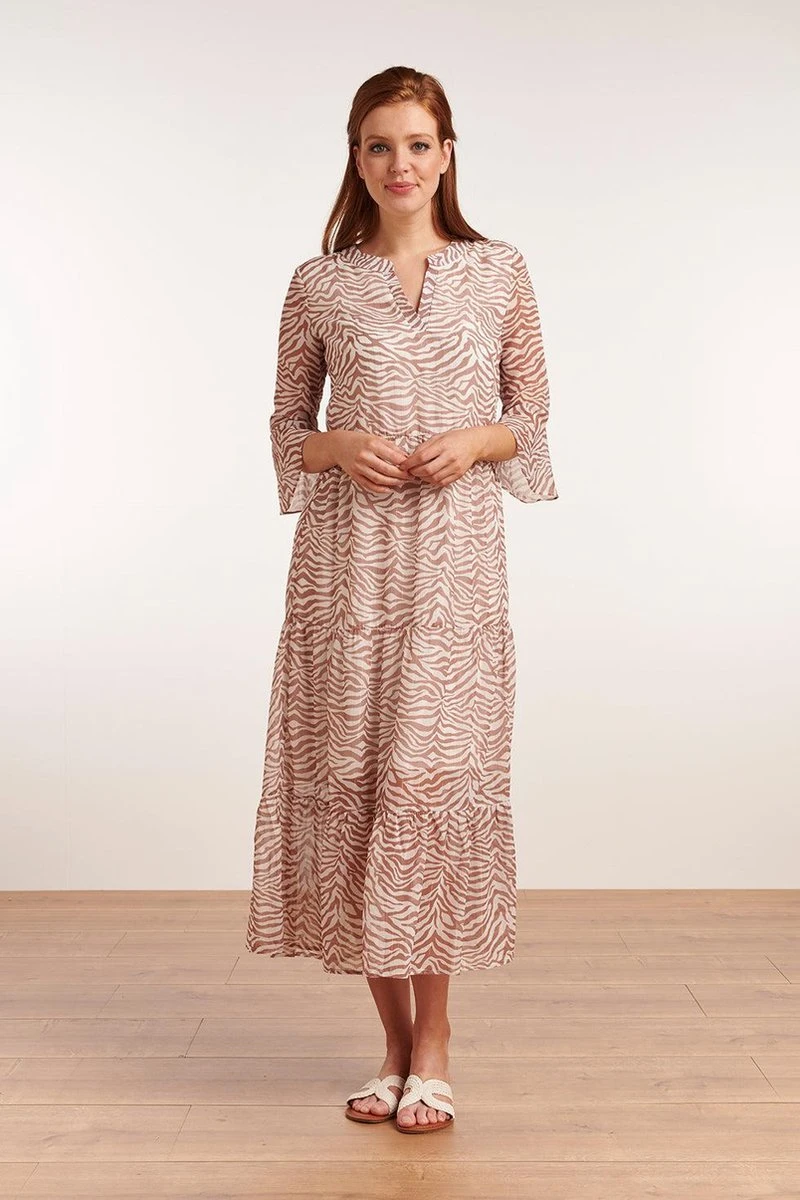 Smashed Lemon - Rudy Jurk - Bruin/ Beige - 22111-720-775-XS 4 Smashed Lemon - Rudy Jurk - Bruin/ Beige - 22111-720-775-XS - Afbeelding 2