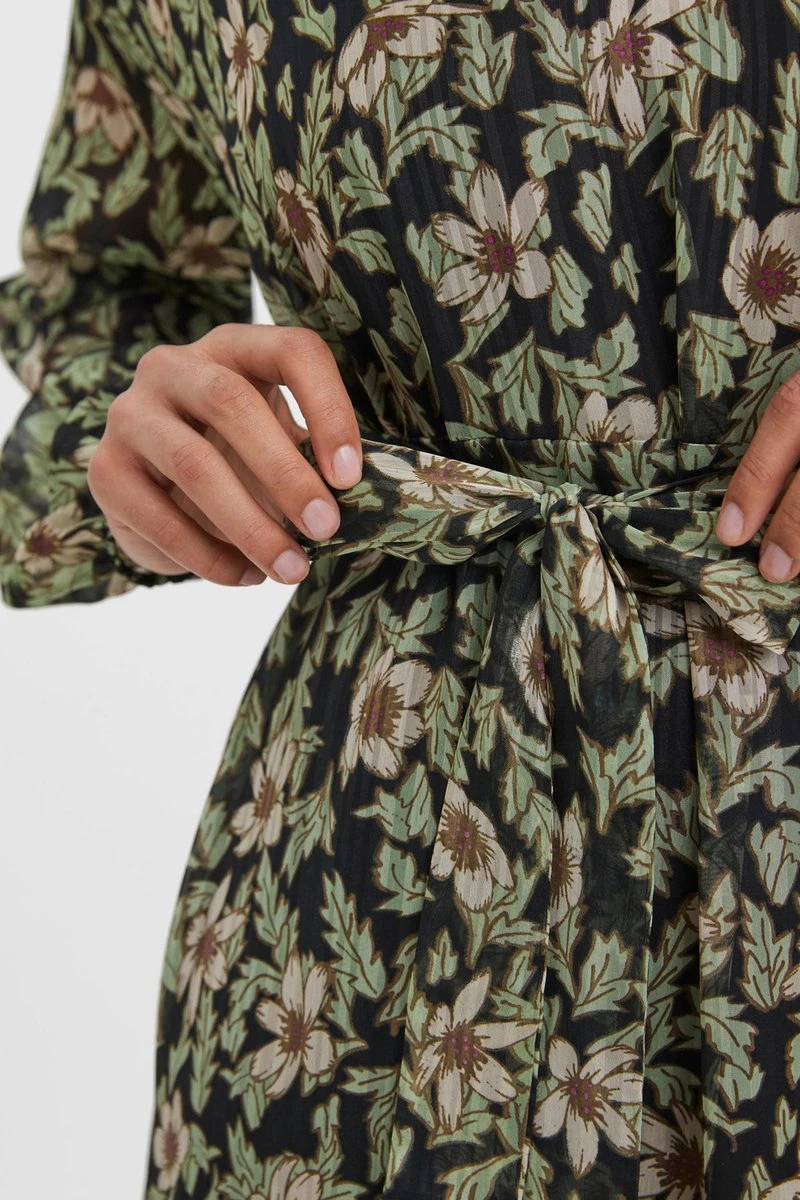 VERO MODA VMLIA L/S 7/8 DRESS WVN BTQ Dames Jurk - Maat XL 6 VERO MODA VMLIA L/S 7/8 DRESS WVN BTQ Dames Jurk - Maat XL - Afbeelding 4