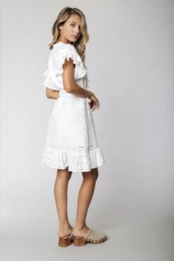 Colourful Rebel Jagger Broodrie Anglaise Jurk Wit Dames - A-lijn - Katoen - M 14 Colourful Rebel Jagger Broodrie Anglaise Jurk Wit Dames - A-lijn - Katoen - M -Trendyo Trendy Winkel 800x1200 716