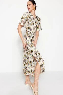 Trendyol Vrouwen Standaard Mouw Kraag Overhemdjurk Jurk -Trendyo Trendy Winkel 800x1200 739