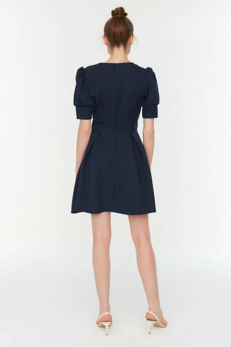 Trendyol Vrouwen Ballon Mouw Cache-coeur A-lijn Jurk 7 Trendyol Vrouwen Ballon Mouw Cache-coeur A-lijn Jurk - Afbeelding 5