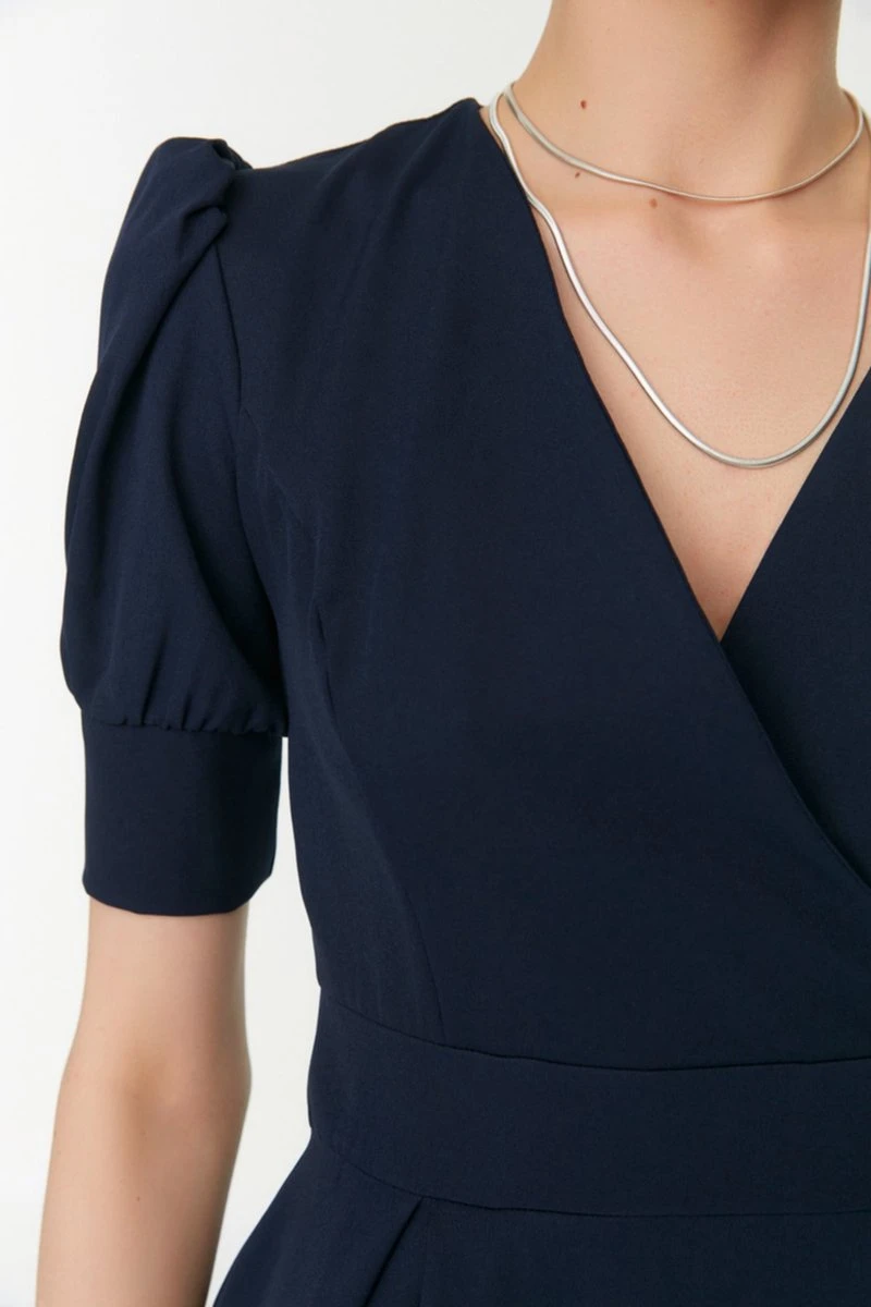 Trendyol Vrouwen Ballon Mouw Cache-coeur A-lijn Jurk 8 Trendyol Vrouwen Ballon Mouw Cache-coeur A-lijn Jurk - Afbeelding 6