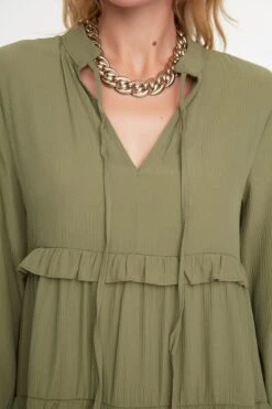 Trendyol Vrouwen Standaard Mouw V-hals A-lijn Jurk -Trendyo Trendy Winkel 800x1200 783