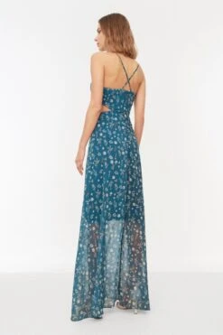 Trendyol Vrouwen Standaard Mouw V-hals A-lijn Jurk -Trendyo Trendy Winkel 800x1200 796