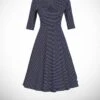 Swing Jurk Bangkok Driekwart Mouw Dot Marine -Trendyo Trendy Winkel 800x1200 807