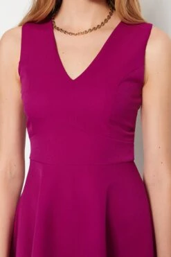 Trendyol Vrouwen Standaard Mouw V-hals Schaatser Jurk -Trendyo Trendy Winkel 800x1200 809