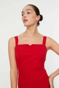 Trendyol Vrouwen Standaard Mouw Vierkante Kraag Bodycon Jurk -Trendyo Trendy Winkel 800x1200 850