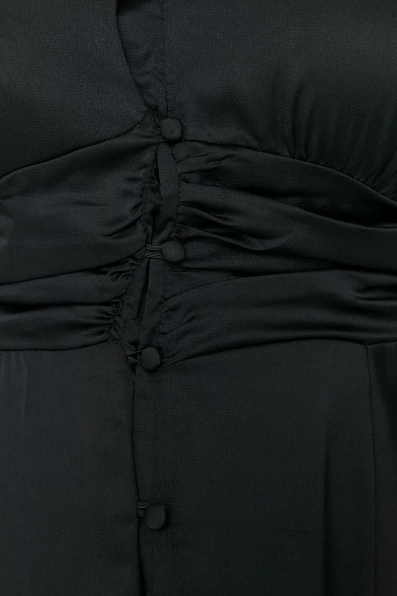 Trendyol Vrouwen Standaard Mouw V-hals A-lijn Plus Size Jurk 7 Trendyol Vrouwen Standaard Mouw V-hals A-lijn Plus Size Jurk - Afbeelding 5