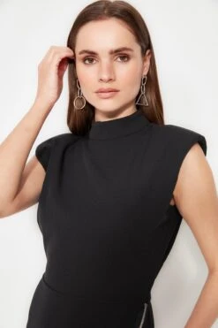 Trendyol Vrouwen Standaard Mouw Staande Kraag Bodycon Jurk -Trendyo Trendy Winkel 800x1200 861