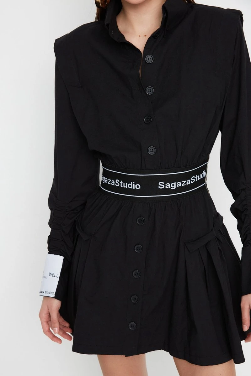 Trendyol Vrouwen Standaard Mouw Kraag Schaatser Jurk 5 Trendyol Vrouwen Standaard Mouw Kraag Schaatser Jurk - Afbeelding 3