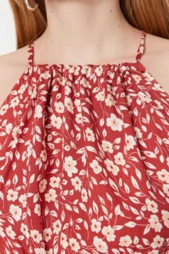 Trendyol Vrouwen Standaard Mouw Halternek Schaatser Jurk -Trendyo Trendy Winkel 800x1200 908