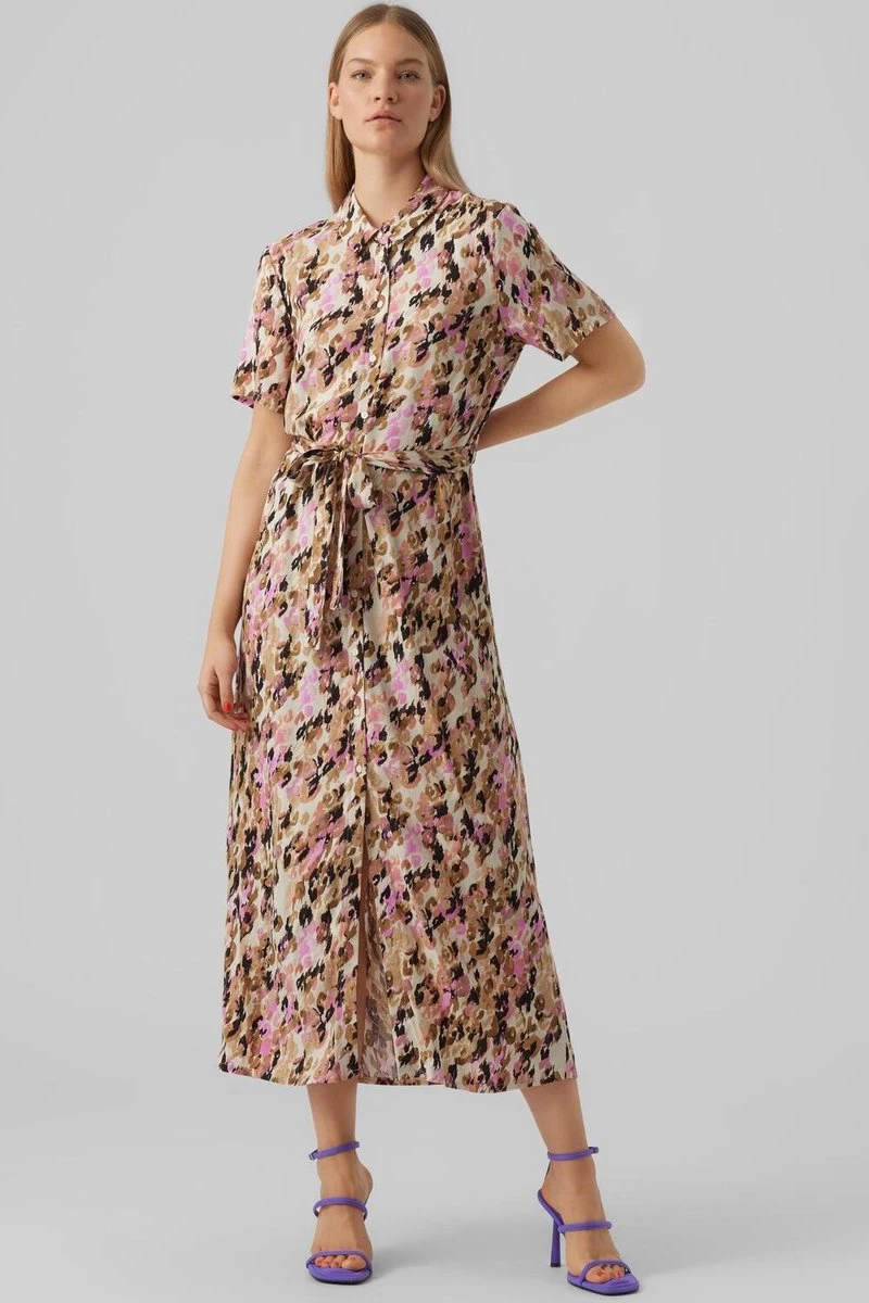Vero Moda Jurk Vmeasy S/s Long Shirt Dress R1 Wvn 10286792 Tigers Eye/ina Dames Maat - M 11 Vero Moda Jurk Vmeasy S/s Long Shirt Dress R1 Wvn 10286792 Tigers Eye/ina Dames Maat - M - Afbeelding 9