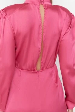 Trendyol Vrouwen Standaard Mouw Staande Kraag Omslag Jurk -Trendyo Trendy Winkel 800x1200 965