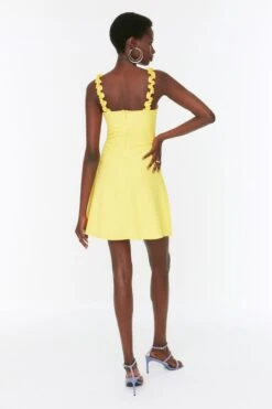 Trendyol Vrouwen Standaard Mouw Vierkante Kraag A-lijn Jurk -Trendyo Trendy Winkel 800x1200 987