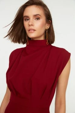 Trendyol Vrouwen Standaard Mouw Staande Kraag Basis Jurk -Trendyo Trendy Winkel 800x1200 997