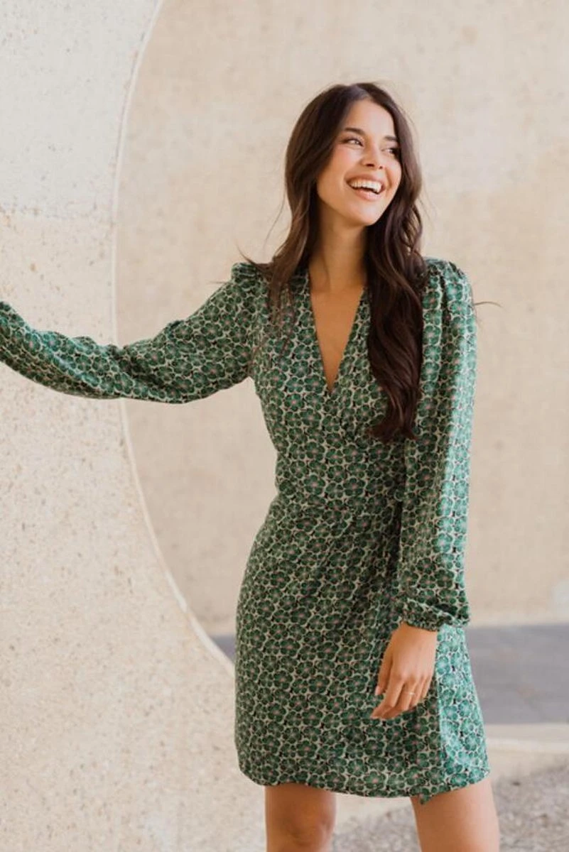 Femme9 Jurk Lissy Wrap Dress With Tie Multicolor Dames Maat - S 5 Femme9 Jurk Lissy Wrap Dress With Tie Multicolor Dames Maat - S - Afbeelding 3