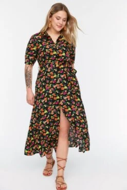 Trendyol Vrouwen Standaard Mouw Kraag Basis Grote Maten Jurk 15 Trendyol Vrouwen Standaard Mouw Kraag Basis Grote Maten Jurk -Trendyo Trendy Winkel 801x1200 29