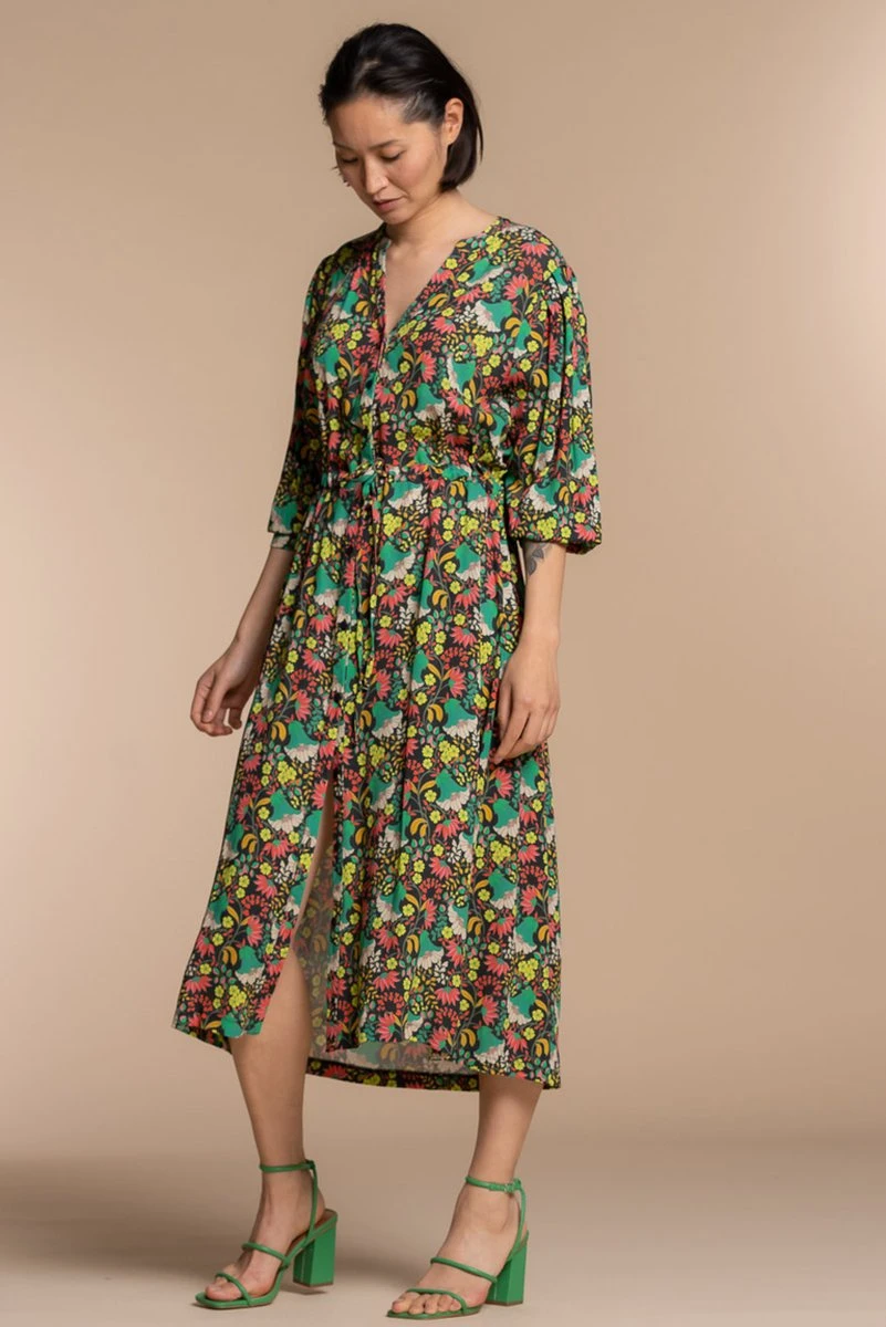 Geisha - Jurk - Groen 8 Geisha - Jurk - Groen - Afbeelding 6