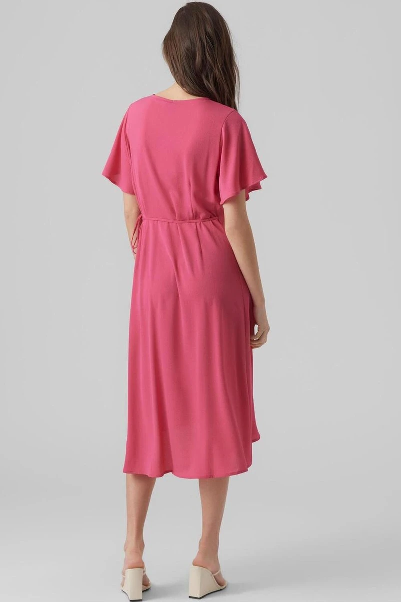 Vero Moda Jurk Vmsaki Ss Calf Wrap Dress Wvn Ga No 10287361 Pink Yarrow Dames Maat - M 5 Vero Moda Jurk Vmsaki Ss Calf Wrap Dress Wvn Ga No 10287361 Pink Yarrow Dames Maat - M - Afbeelding 3
