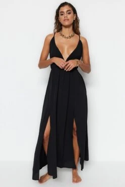 Trendyol Vrouwen Standaard Mouw V-hals Basis Jurk -Trendyo Trendy Winkel 803x1200 28