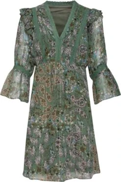 Smashed Lemon - Roxy Jurk - Multi/ Groen - 22193-530-998-M