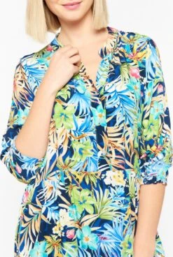 LOLALIZA Babydoll Jurk Met Bloemenprint - Marine Blauw - Maat 42 -Trendyo Trendy Winkel 805x1200 25