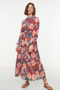 Trendyol Vrouwen Standaard Mouw Reverskraag Basis Jurk -Trendyo Trendy Winkel 806x1200 19