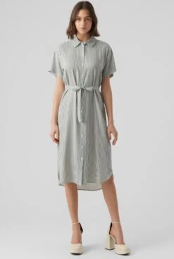 VERO MODA VMBUMPY SS CALF SHIRT DRESS NOOS Dames Jurk - Maat XS -Trendyo Trendy Winkel 807x1200 27