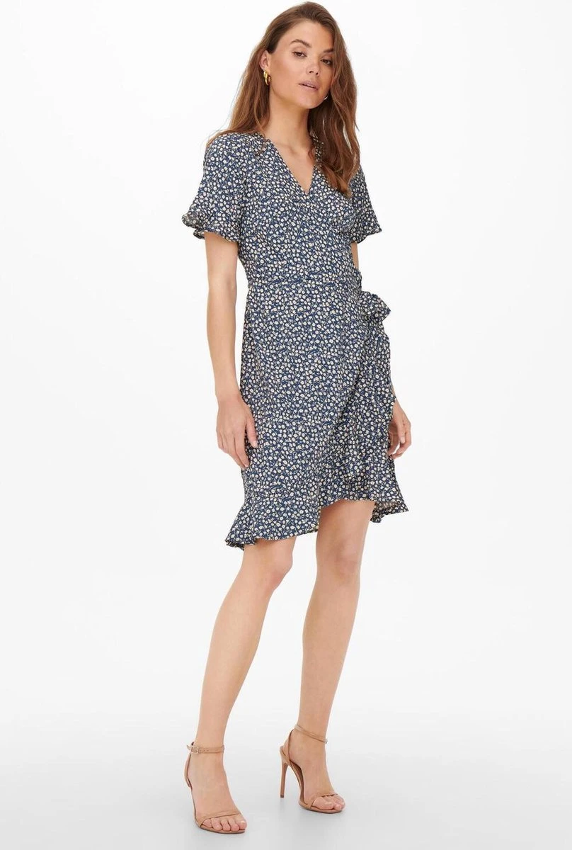 ONLY ONLOLIVIA S/S WRAP DRESS WVN NOOS Dames Jurk - Maat 34 10 ONLY ONLOLIVIA S/S WRAP DRESS WVN NOOS Dames Jurk - Maat 34 - Afbeelding 8