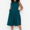 Trendyol Vrouwen Standaard Mouw Ronde Hals A-lijn Plus Size Jurk 1 Trendyol Vrouwen Standaard Mouw Ronde Hals A-lijn Plus Size Jurk -Trendyo Trendy Winkel 810x1200 3