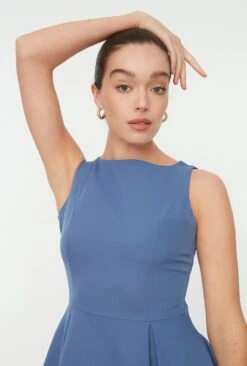 Trendyol Vrouwen Standaard Mouw Ronde Hals A-lijn Jurk -Trendyo Trendy Winkel 810x1200 31