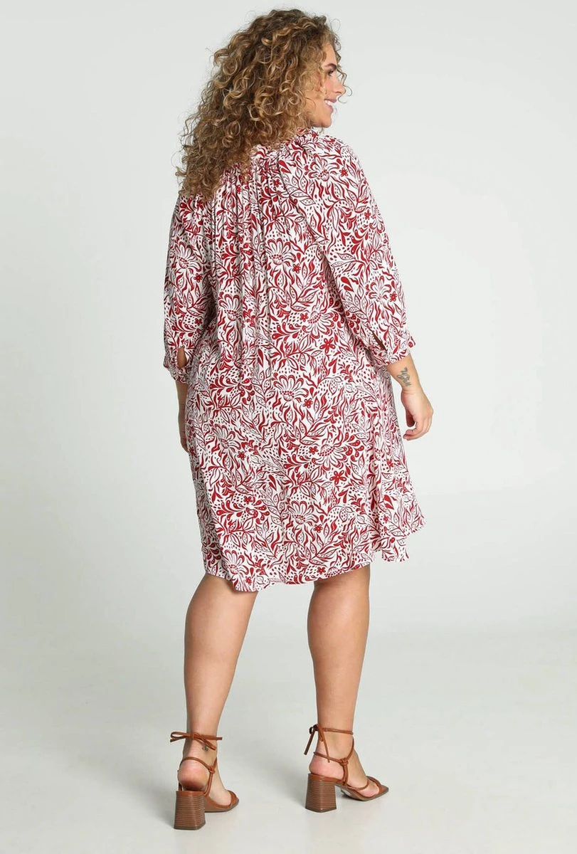 Paprika Korte Jurk In Viscose Met Bloemenmotief En Raglanmouwen 12 Paprika Korte Jurk In Viscose Met Bloemenmotief En Raglanmouwen - Afbeelding 10