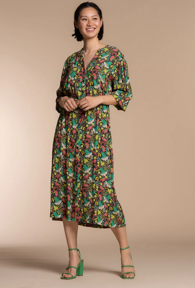 Geisha - Jurk - Groen 5 Geisha - Jurk - Groen - Afbeelding 3