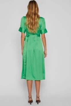 Vila Jurk Vinaria S/s Wrap Midi Dress/dc/su 14083215 Green Bee Dames Maat - 44 -Trendyo Trendy Winkel 813x1200 19
