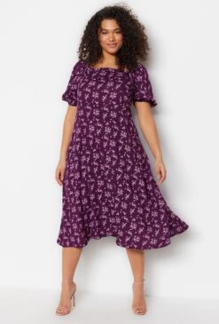 Trendyol Vrouwen Gepofte/ruche Mouw Vierkante Kraag A-lijn Grote Maten Jurk 15 Trendyol Vrouwen Gepofte/ruche Mouw Vierkante Kraag A-lijn Grote Maten Jurk -Trendyo Trendy Winkel 813x1200 22