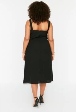 Trendyol Vrouwen Standaard Mouw Vierkante Kraag Bodycon Plus Size Jurk -Trendyo Trendy Winkel 813x1200 7