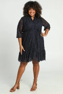 Paprika Korte, Effen Jurk Met Kant -Trendyo Trendy Winkel 814x1200 15