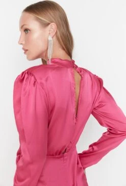 Trendyol Vrouwen Standaard Mouw Staande Kraag Omslag Jurk -Trendyo Trendy Winkel 814x1200 16